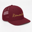 Remember In Celluloid Embroidery on Snapback Trucker Hat