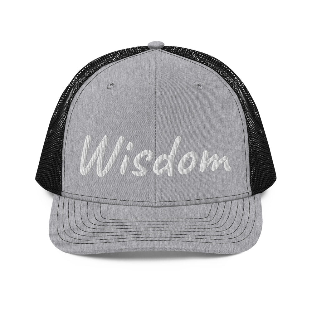 Wisdom In Marble Embroidery on Snapback Trucker Hat