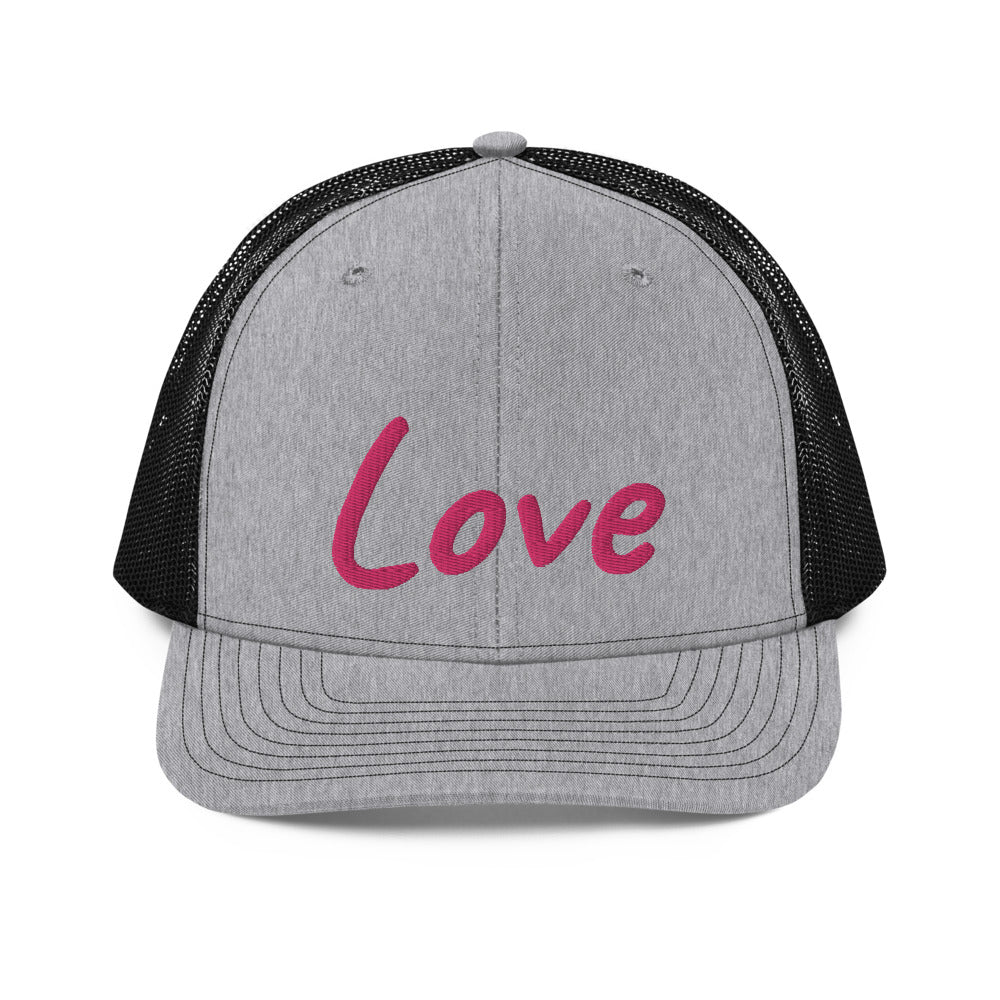 Love In Star Rose Quartz Embroidery on Snapback Trucker Hat