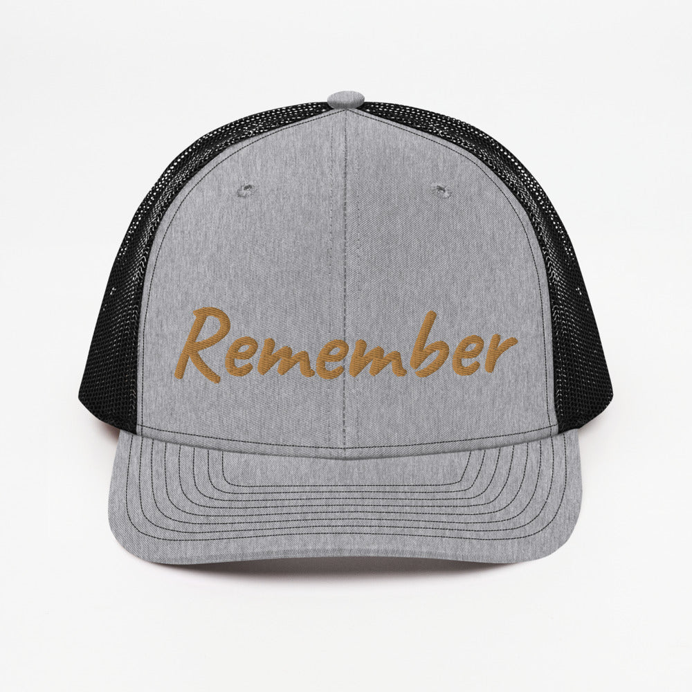 Remember In Celluloid Embroidery on Snapback Trucker Hat