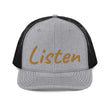 Listen In Copper Embroidery on Snapback Trucker Hat