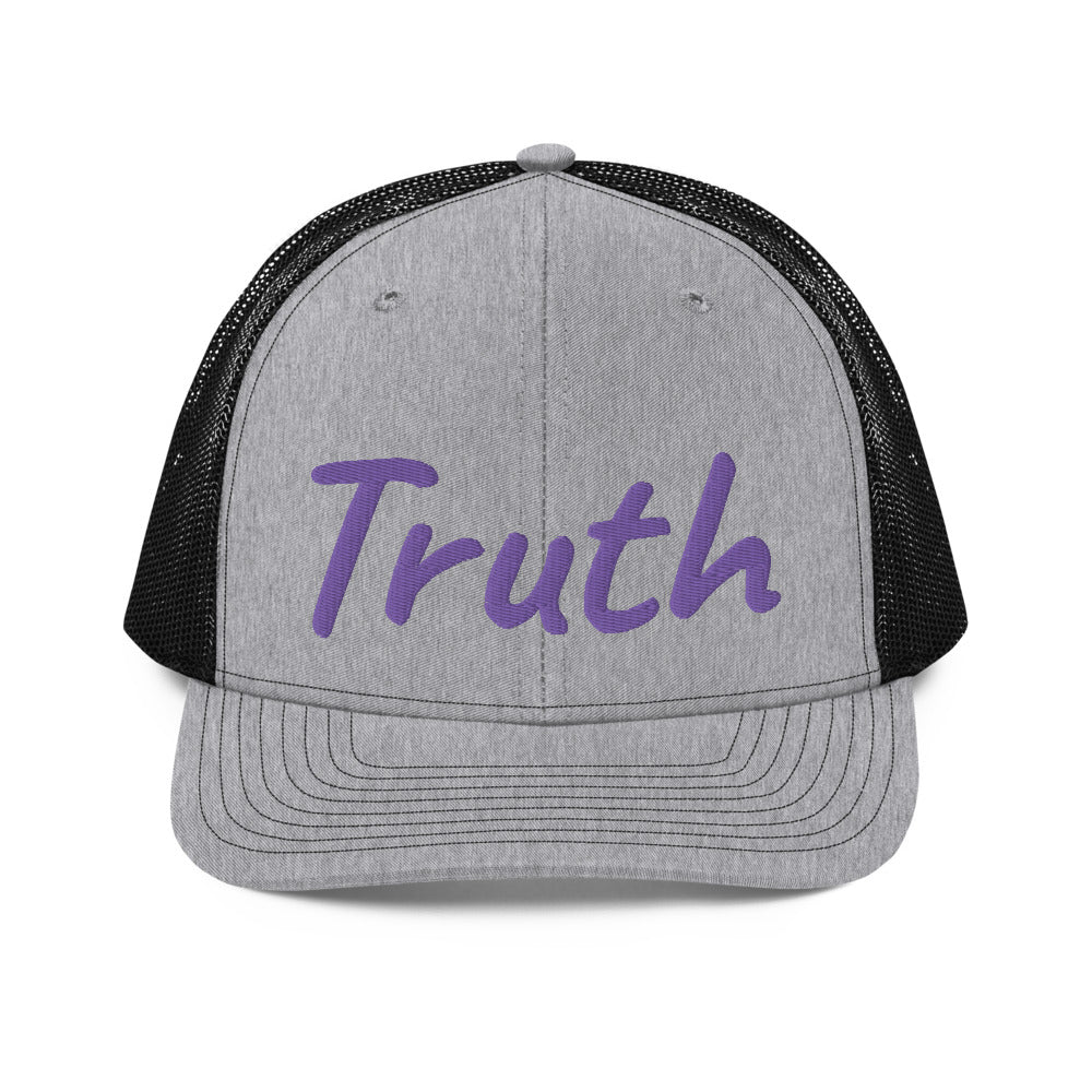 Truth In Amethyst Embroidery on Snapback Trucker Hat