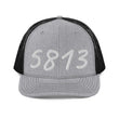 5813 In Pearl Embroidery on Snapback Trucker Hat