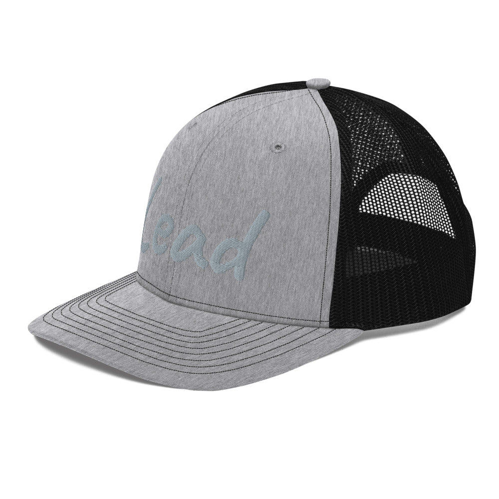 Lead In Silver Embroidery on Snapback Trucker Hat