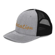 Education In Copper Embroidery on Snapback Trucker Hat