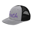 Truth In Amethyst Embroidery on Snapback Trucker Hat