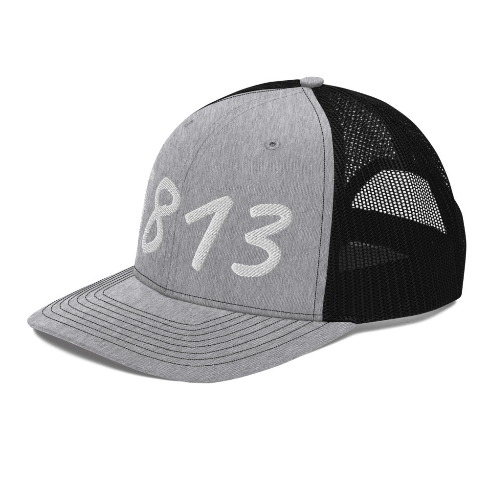 5813 In Pearl Embroidery on Snapback Trucker Hat