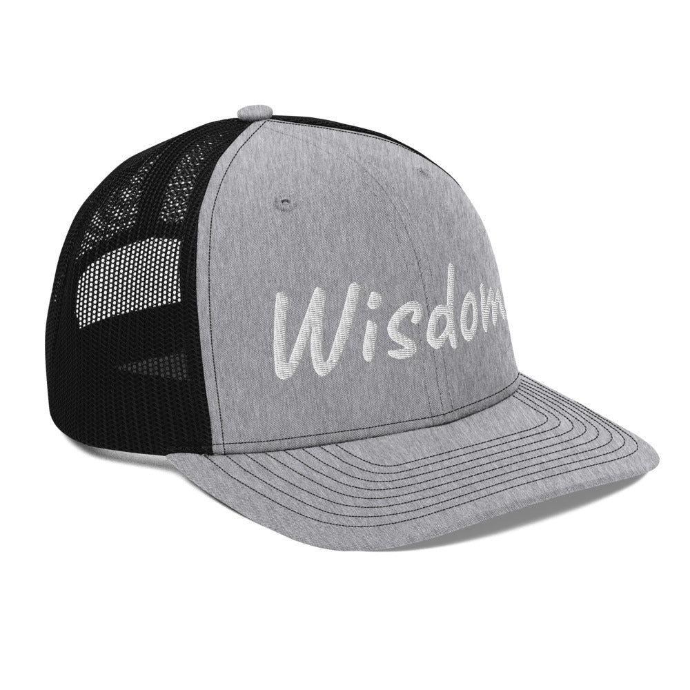 Wisdom In Marble Embroidery on Snapback Trucker Hat