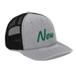 Now In Emerald Embroidery on Snapback Trucker Hat