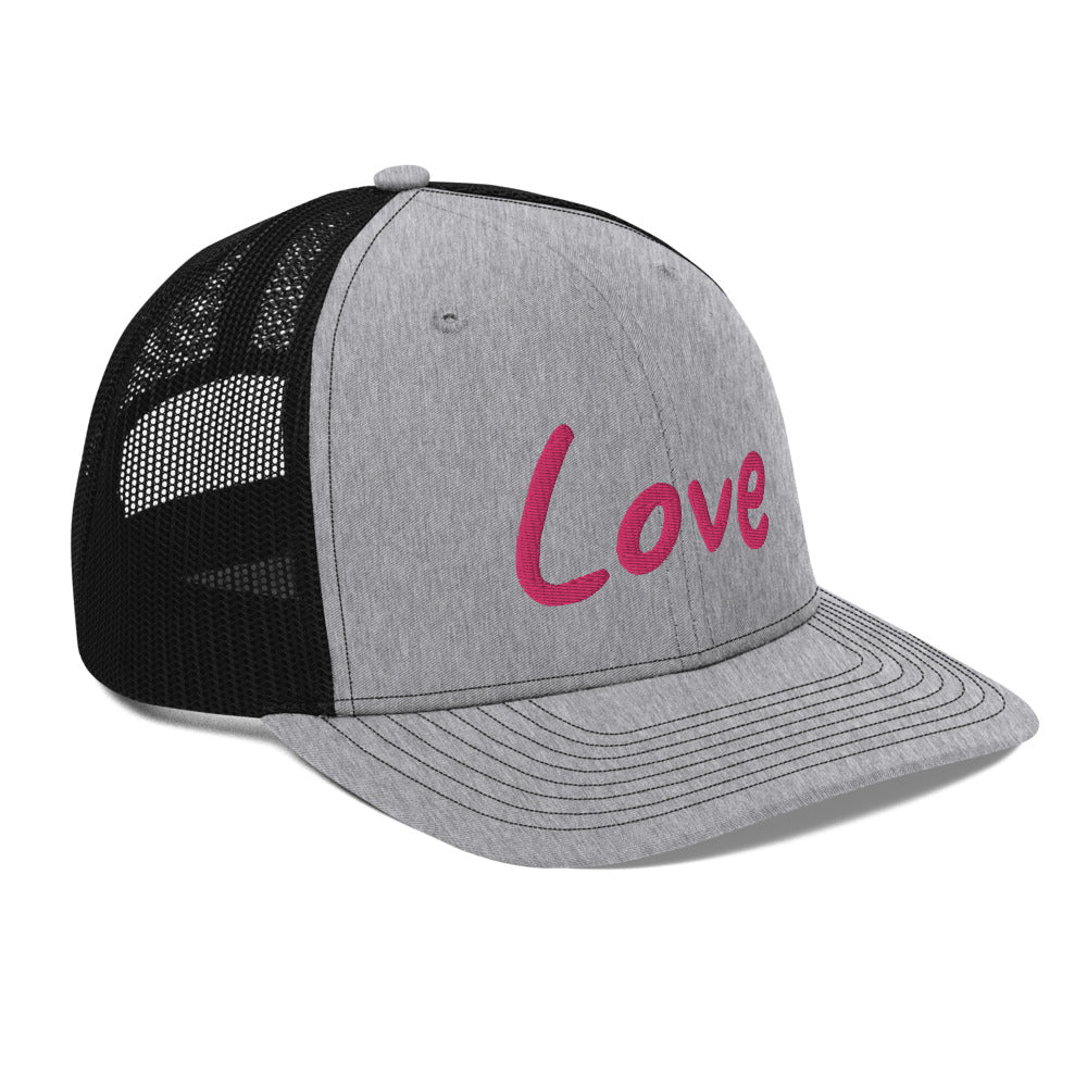 Love In Star Rose Quartz Embroidery on Snapback Trucker Hat