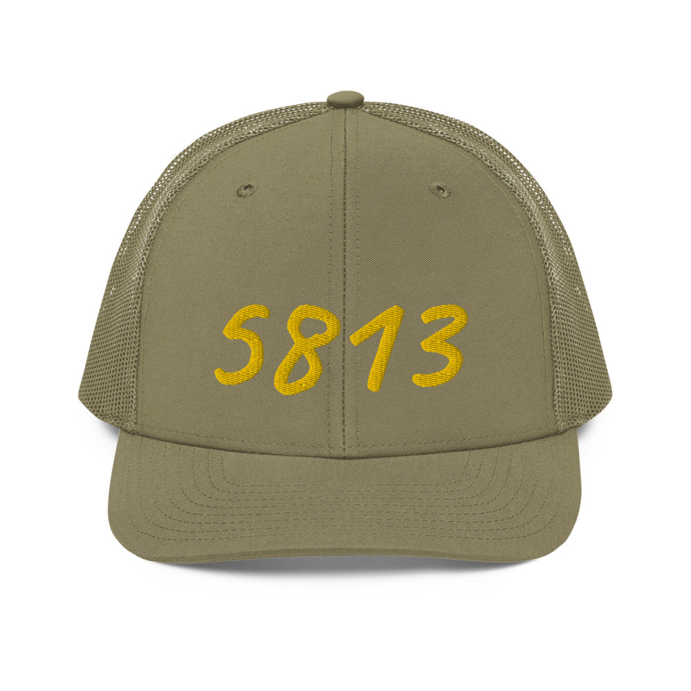 5813 In Gold Embroidery on Snapback Trucker Hat