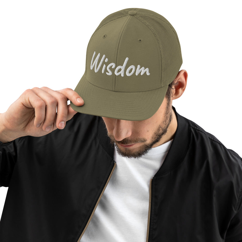 Wisdom In Marble Embroidery on Snapback Trucker Hat