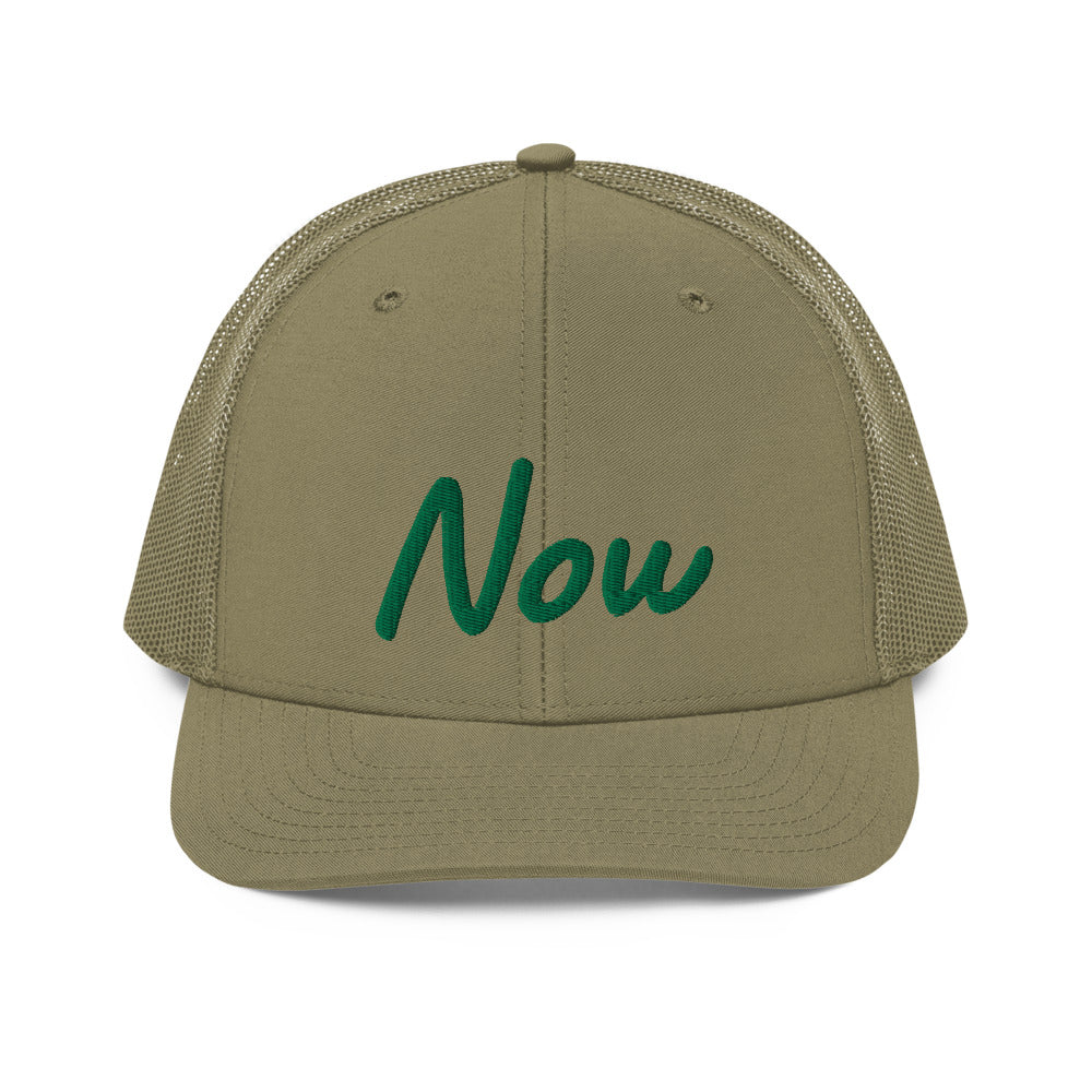 Now In Emerald Embroidery on Snapback Trucker Hat