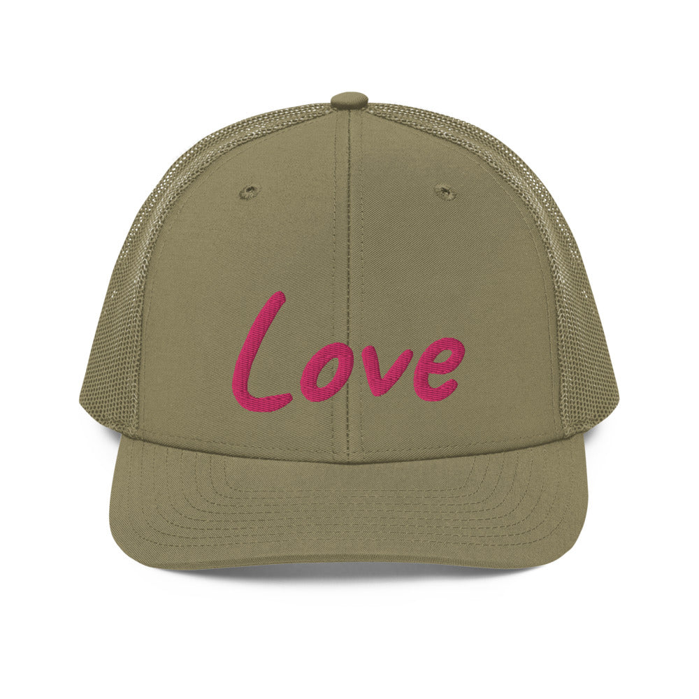 Love In Star Rose Quartz Embroidery on Snapback Trucker Hat