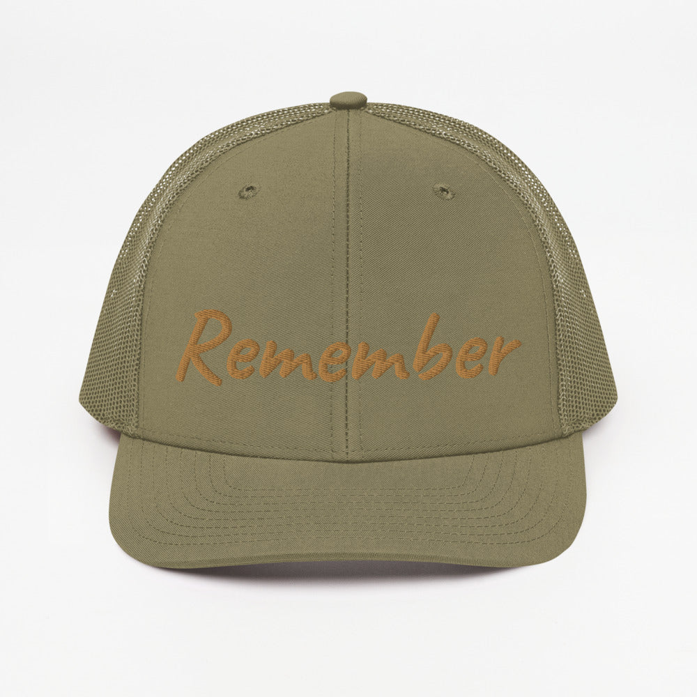 Remember In Celluloid Embroidery on Snapback Trucker Hat