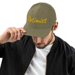 Optimist In Gold Embroidery on Snapback Trucker Hat