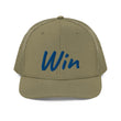 Win In Sapphire Embroidery on Snapback Trucker Hat