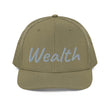 Wealth In Silver Embroidery on Snapback Trucker Hat