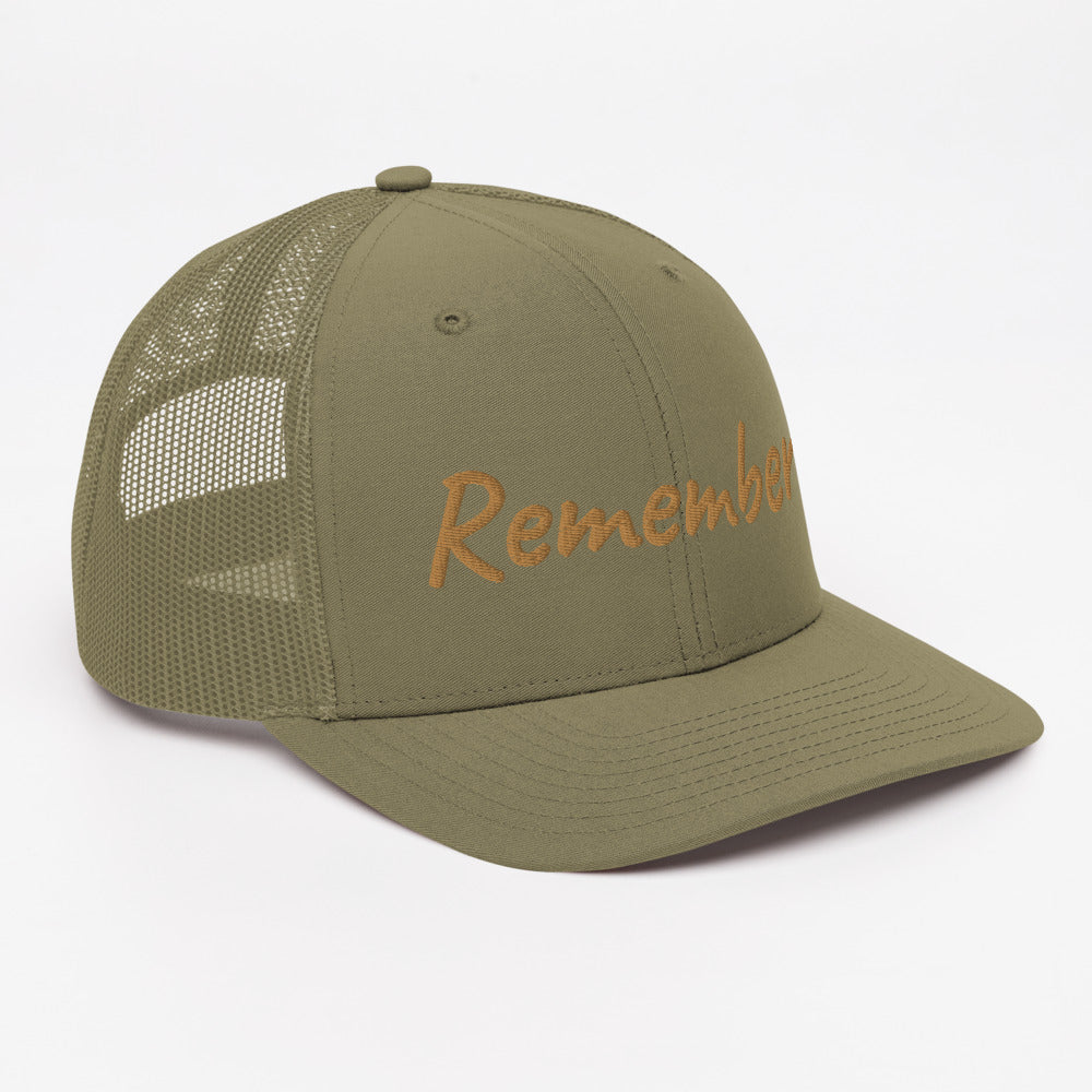 Remember In Celluloid Embroidery on Snapback Trucker Hat