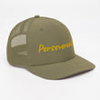 Perseverance In Gold Embroidery on Snapback Trucker Hat