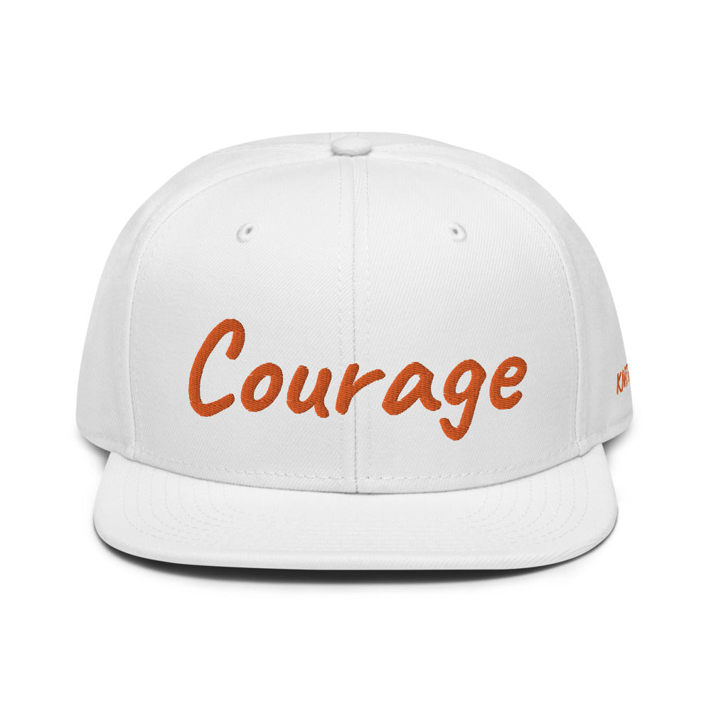 Courage In Amber Embroidery on Snapback Cap