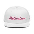 Motivation In Star Rose Quartz Embroidery on Snapback Cap