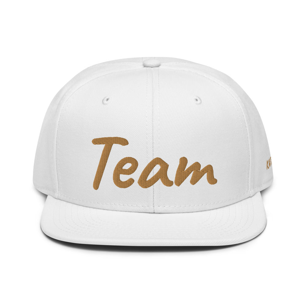 Team In Celluloid Embroidery on Snapback Cap