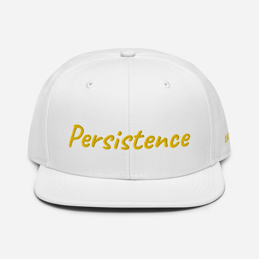 Persistence In Gold Embroidery on Snapback Cap