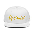 Optimist In Gold Embroidery on Snapback Cap