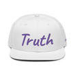 Truth In Amethyst Embroidery on Snapback Cap