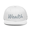 Wealth In Silver Embroidery on Snapback Cap