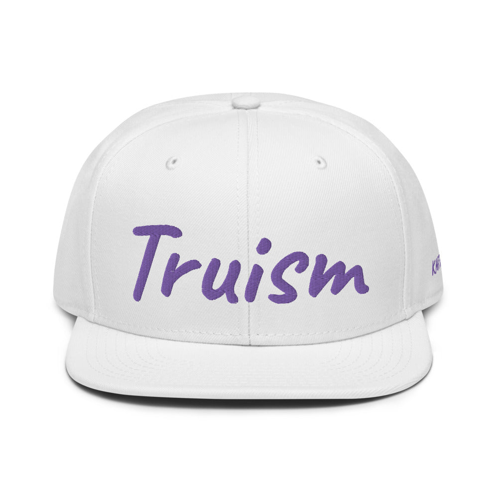 Truism In Amethyst Embroidery on Snapback Cap