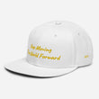 Keep Moving The World Forward In Gold Embroidery on Snapback Cap