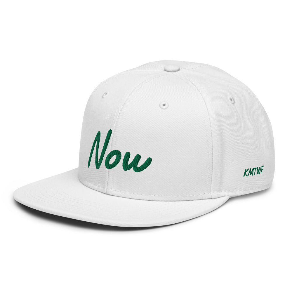 Now In Emerald Embroidery on Snapback Cap