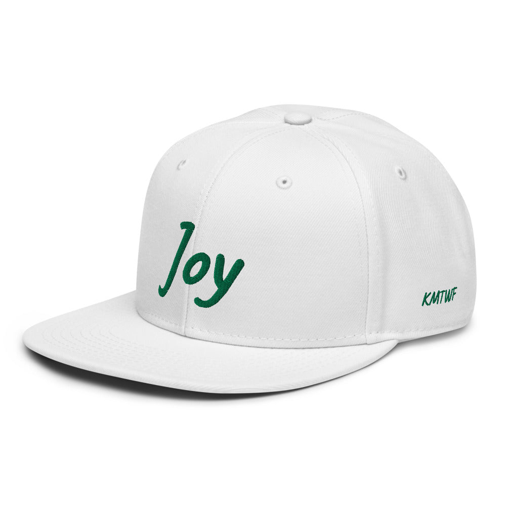 Joy In Emerald Embroidery on Snapback Cap