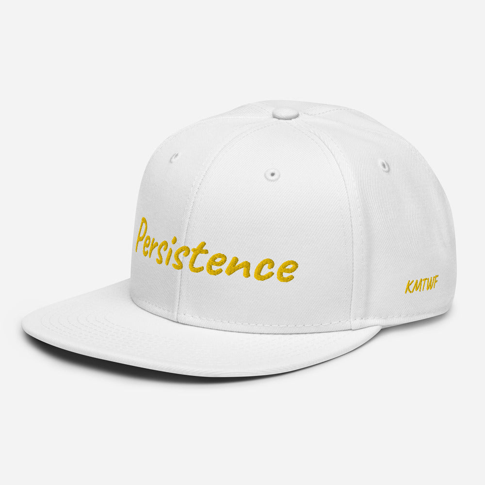 Persistence In Gold Embroidery on Snapback Cap