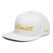 Optimist In Gold Embroidery on Snapback Cap