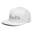 Wealth In Silver Embroidery on Snapback Cap