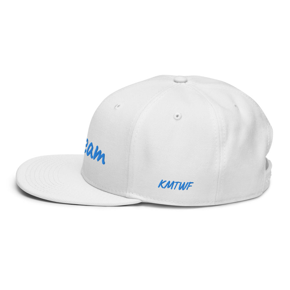 Dream In Sapphire Embroidery on Snapback Cap