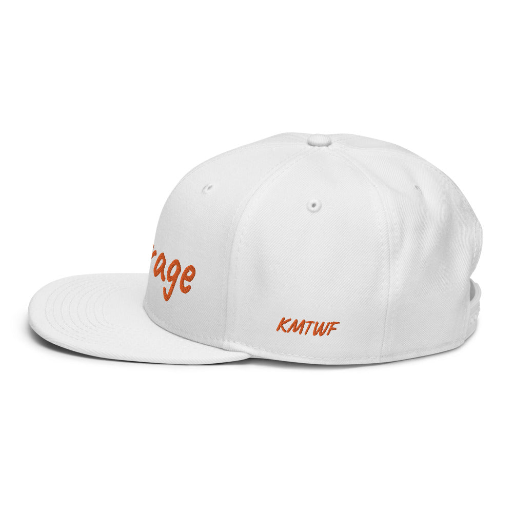 Courage In Amber Embroidery on Snapback Cap