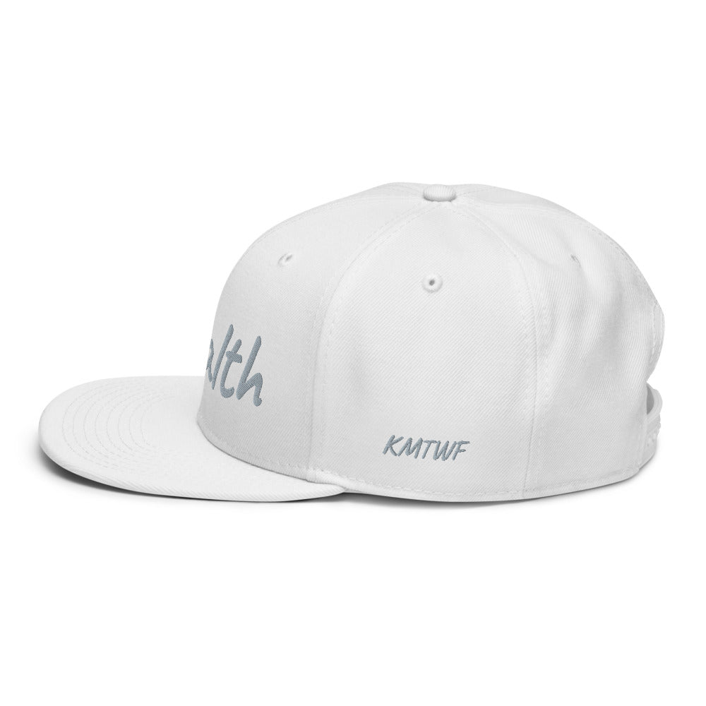 Wealth In Silver Embroidery on Snapback Cap