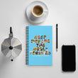 Baby Animals Keep Moving The World Forward In Blue on Spiral Notebook