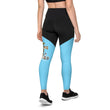 Baby Animals Keep Moving The World Forward In Blue on Women's Sports Leggings