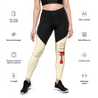 Descendants Need Ancestors Haiku With Pagoda on Women's Sports Leggings