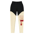 Descendants Need Ancestors Haiku With Pagoda on Women's Sports Leggings