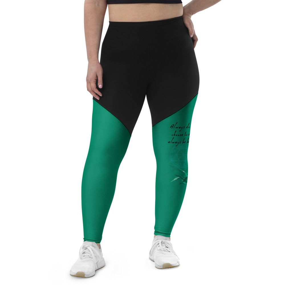 Always Better Haiku With Lilies on Women's Sports Leggings