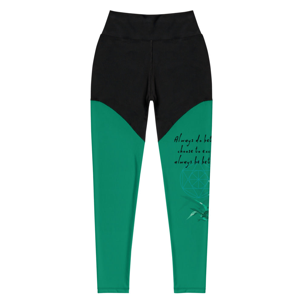 Always Better Haiku With Lilies on Women's Sports Leggings