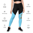 Baby Animals Keep Moving The World Forward In Blue on Women's Sports Leggings