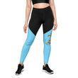 Baby Animals Keep Moving The World Forward In Blue on Women's Sports Leggings