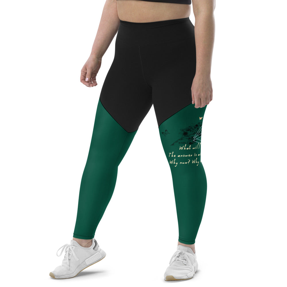 Always Win Now Haiku With Butterfly on Women's Sports Leggings